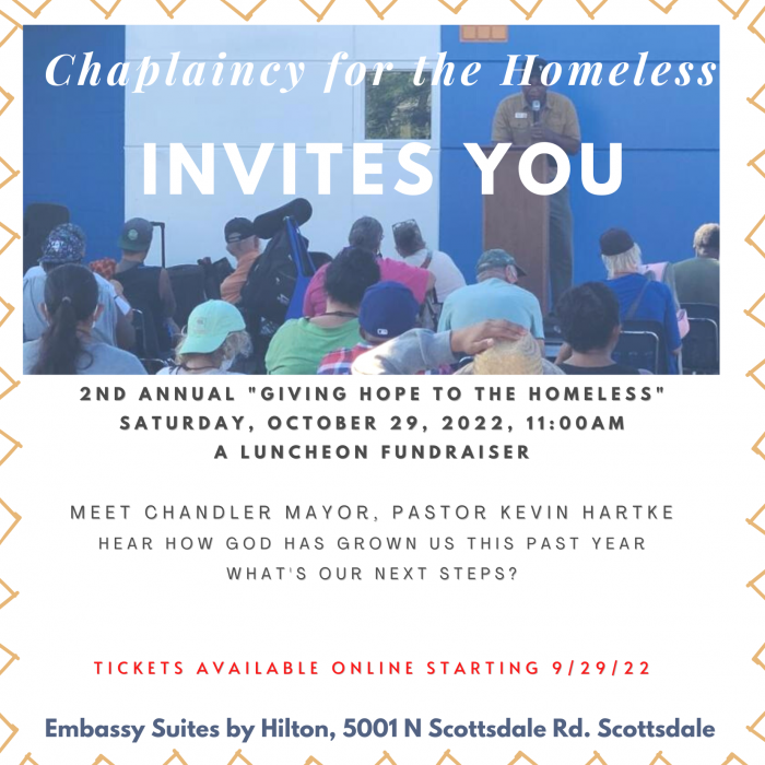 chaplaincy for the homeless fundraiser